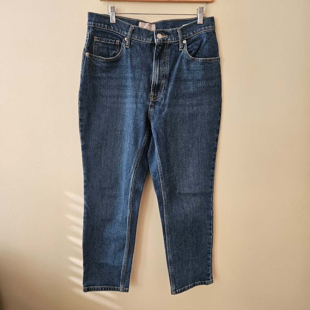 Everlane Women's The Original Cheeky Jean, Size 30 Crop Medium Wash Organic